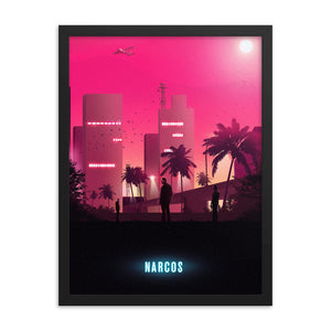 narcos 80s neon poster 