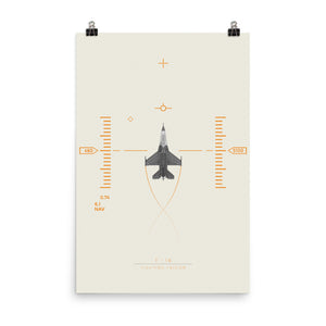 "F-16 Fighting Falcon" Premium Luster Photo Paper Poster