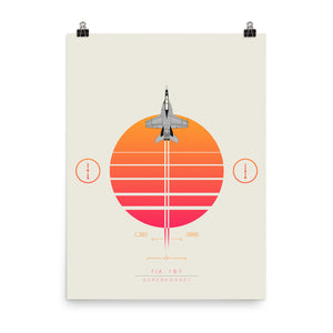 "F/A-18F Superhornet" Matte Poster