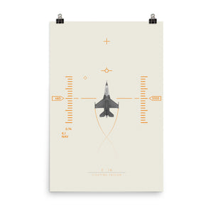 "F-16 Fighting Falcon" Matte Poster