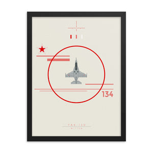 "YAK-130 Mitten" Framed Matte Poster