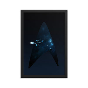 "NCC-1701-A (Kelvin Timeline)" Framed Matte Poster