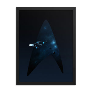 "NCC-1701-A (Kelvin Timeline)" Framed Matte Poster