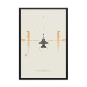 "F-16 Fighting Falcon" Framed Matte Poster