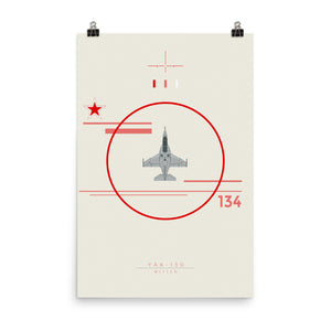 "YAK-130 Mitten" Matte Poster