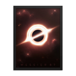 "Messier 87 Black Hole" Framed Matte Poster