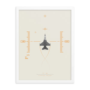 "F-16 Fighting Falcon" Framed Matte Poster