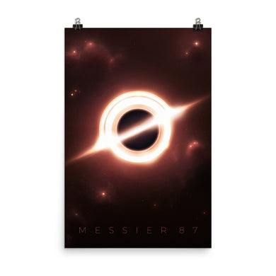 messier 87 black hole poster by noble-6 design