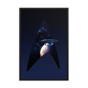 "NCC-1701-D" Framed Premium Luster Photo Paper Poster
