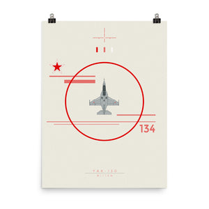 "YAK-130 Mitten" Matte Poster